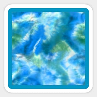 Vibrant Blue Tie-Dye Sticker